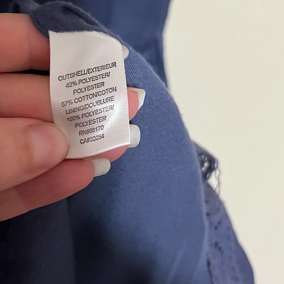 Anthropologie 4 Moulinette Soeurs Navy Pintuck Dotted Sleeveless Fit & Flare - Picture 6 of 9